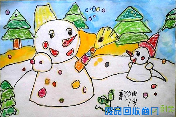 冬天的图画儿童画画大全_绘画作品欣赏