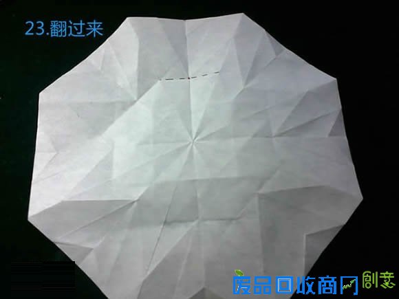 立体八瓣花手工折纸步骤图解