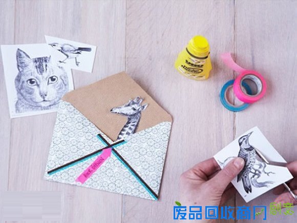 可爱的动物信封小制作