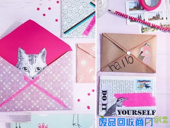 可爱的动物信封小制作