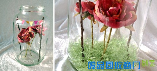 玻璃瓶DIY漂亮的干花摆件的做法
