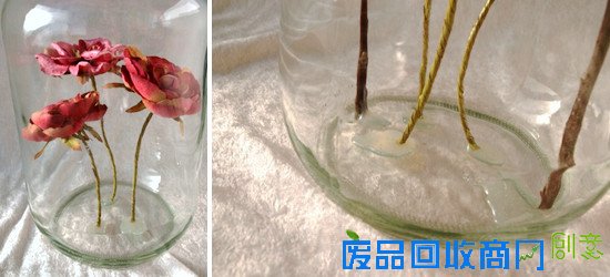 玻璃瓶DIY漂亮的干花摆件的做法