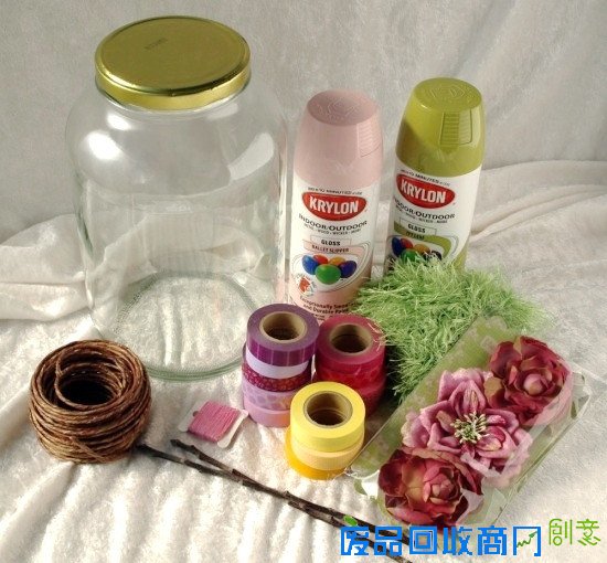 玻璃瓶DIY漂亮的干花摆件的做法