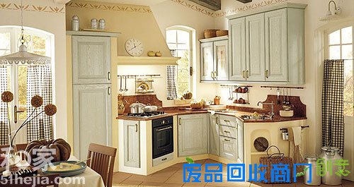 欣赏10款典雅橱柜 DIY田园地中海风格唯美厨房