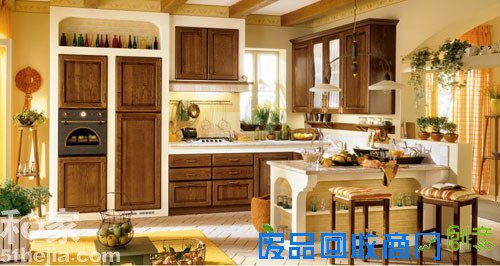 欣赏10款典雅橱柜 DIY田园地中海风格唯美厨房