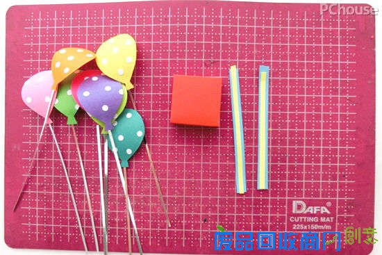 可爱纸艺DIY教程 缤纷气球立体贺卡