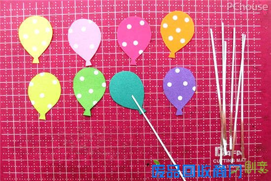 可爱纸艺DIY教程 缤纷气球立体贺卡
