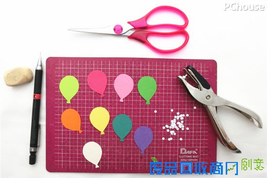 可爱纸艺DIY教程 缤纷气球立体贺卡