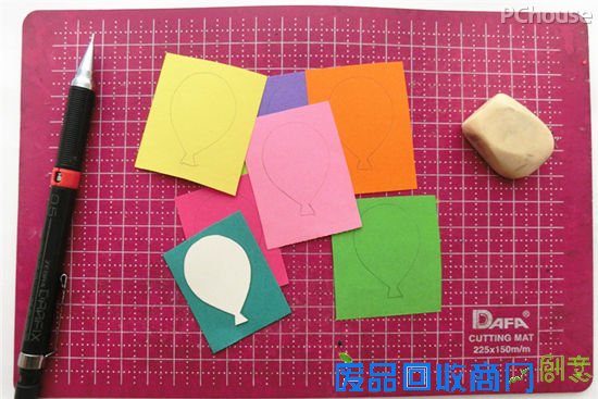 可爱纸艺DIY教程 缤纷气球立体贺卡