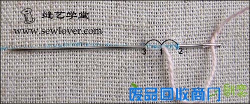 刺绣针法:双回针绣教程