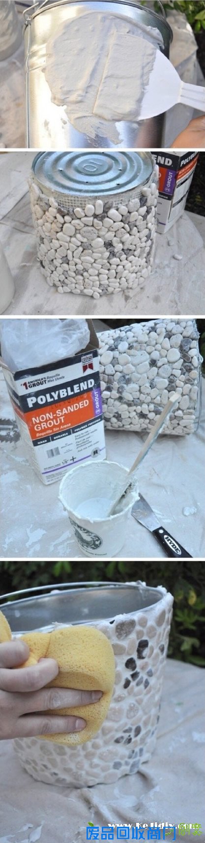 废物利用手工制作大全_铁罐废物利用制作漂亮花盆 