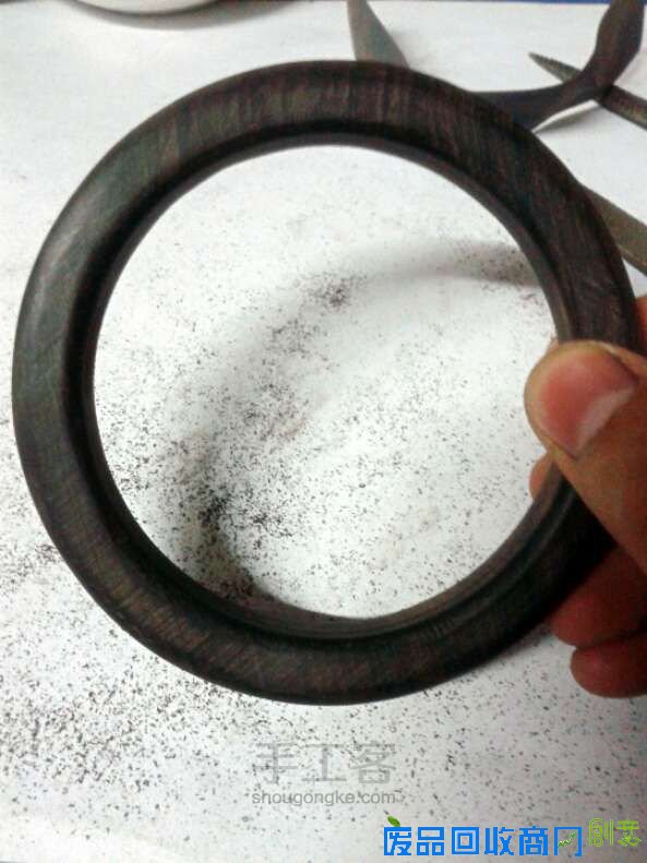 紫光檀木手镯制作 第7步