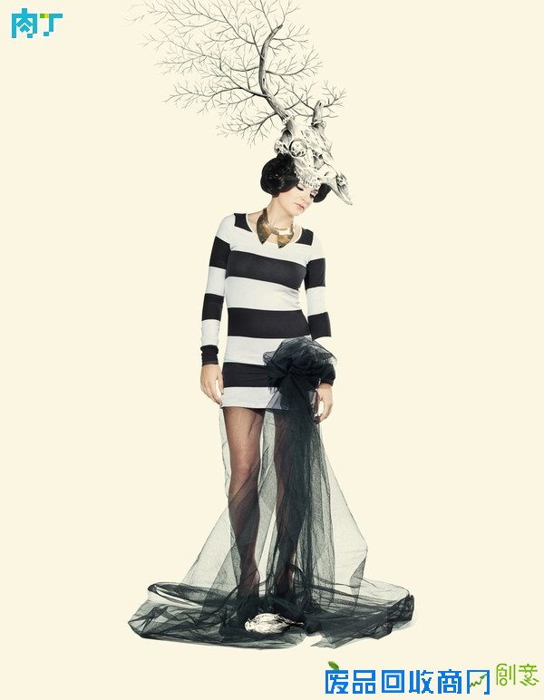 印度尼西亚的插画师的梦幻时尚插画:兔子的幻想