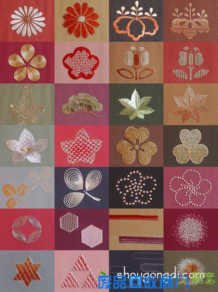 常见的刺绣针法大全 手工刺绣针法花样图解 -  