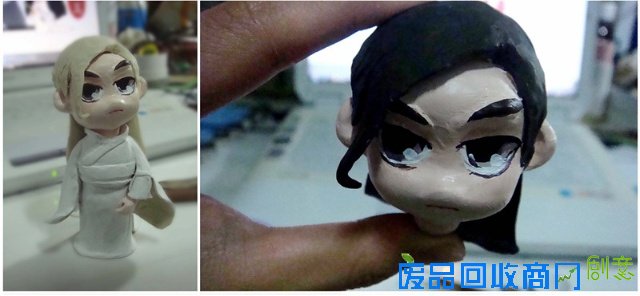 卖萌的Q版许嵩泥塑上色手办制作教程