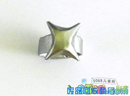 漂亮的星星戒指手工折纸图解图在线学习