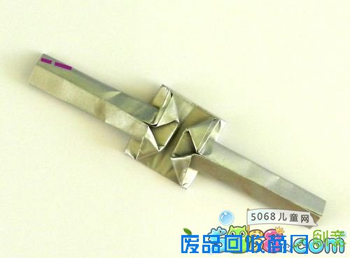 漂亮的星星戒指手工折纸图解图在线学习