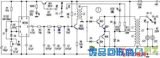 自制家用简易逆变器电路图