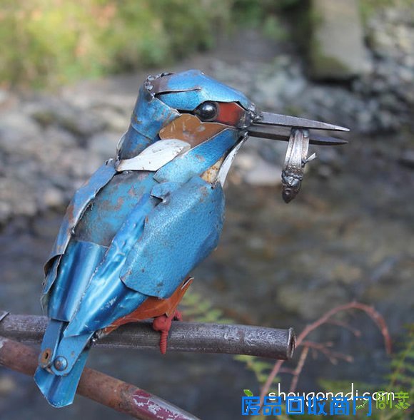 废弃金属再利用DIY制作动物模型的作品图片 -  