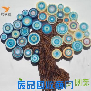 漂亮的手工制作衍纸树