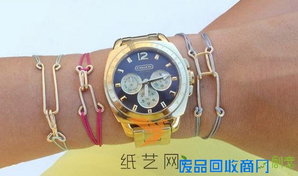 简约漂亮的手工制作金属手链教程