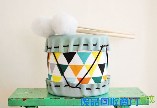易拉罐,手工制作,皮鼓