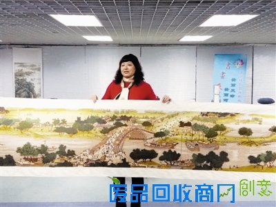 十字绣达人师爱云三年绣成六米《清明上河图》