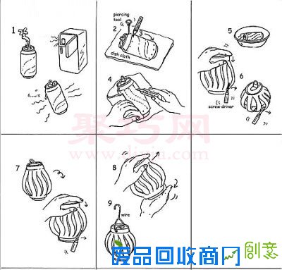 易拉罐手工制作灯笼 用易拉罐做灯笼方法