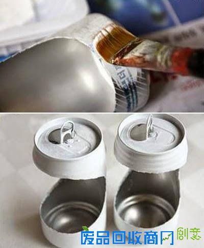 变废为宝：用易拉罐DIY打造的吊兰花盆