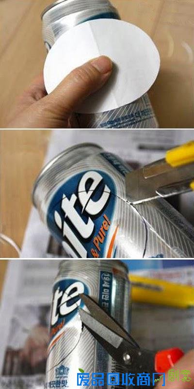 变废为宝:用易拉罐DIY打造的吊兰花盆