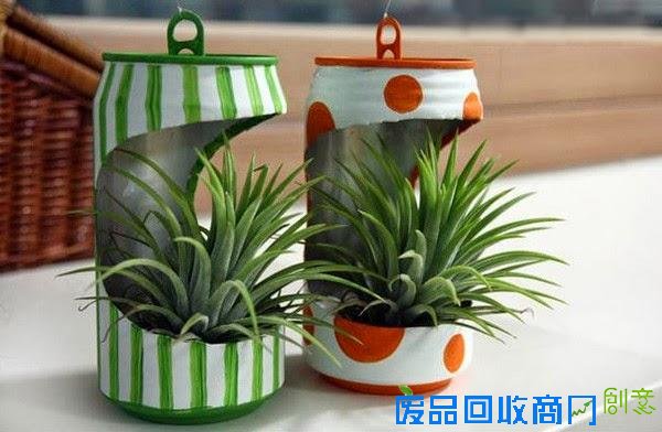变废为宝:用易拉罐DIY打造的吊兰花盆