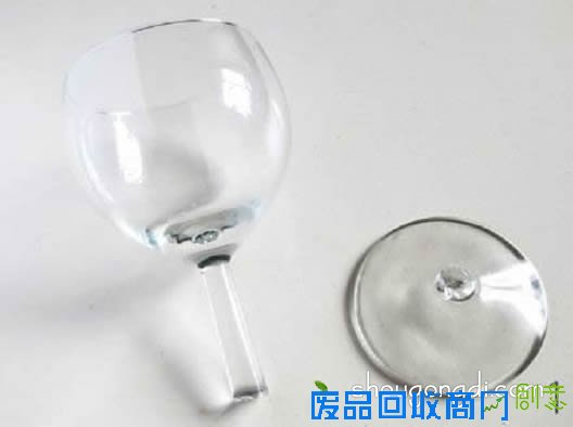 高脚玻璃杯废物利用 DIY改造成透明玻璃罩 -  