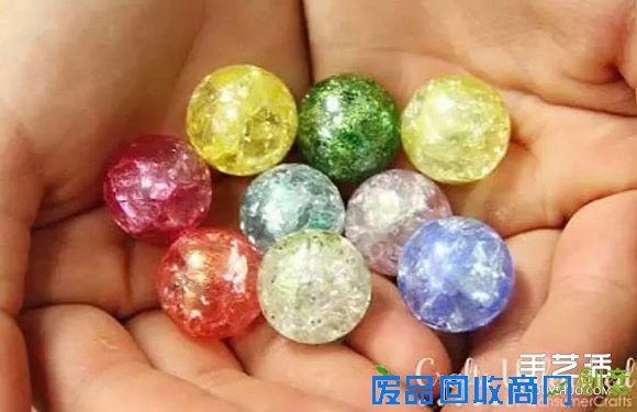 水晶玻璃球制作教程 弹珠DIY冰裂水晶的方法 -  
