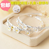 逝水年华925纯银梅花手镯中国风创意开口复古手链手工制作镂空