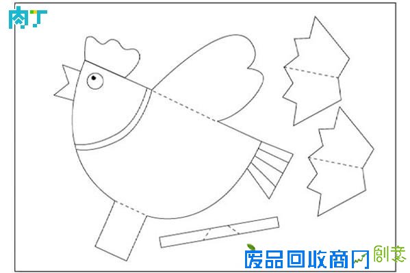 幼儿园手工小制作 纸艺小鸡挂饰的做法◆肉丁儿童网