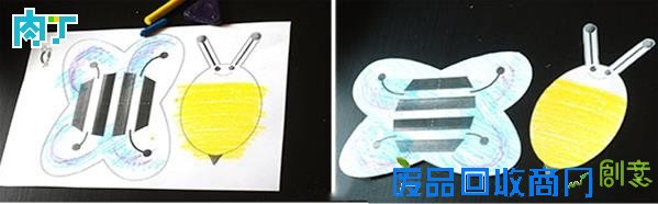 幼儿园手工小制作 纸艺立体小蜜蜂的做法◆肉丁儿童网