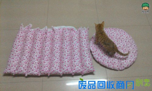 千香百合：手工布艺漂亮精美的自制猫窝的方法图解