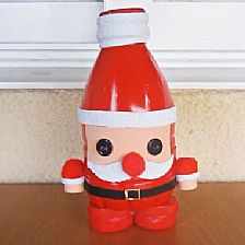 矿泉水瓶饮料瓶旧物改造手工自制圣诞老人的手工教程