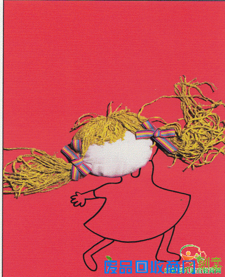 手工拼贴画--会飞的女孩