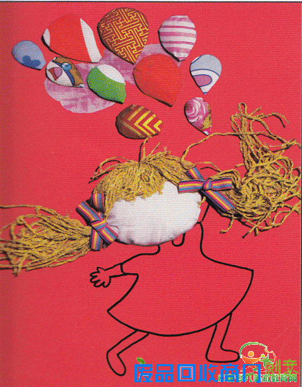 手工拼贴画--会飞的女孩