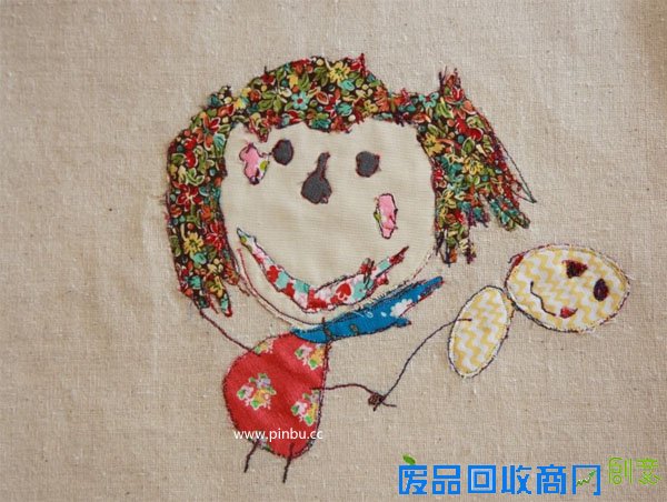 教你把孩子的涂鸦制作成创意手工布贴画