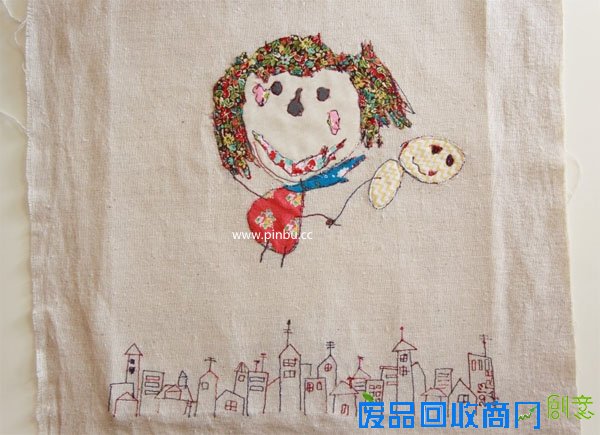 教你把孩子的涂鸦制作成创意手工布贴画