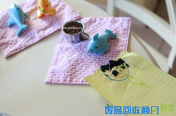 教你把孩子的涂鸦制作成创意手工布贴画