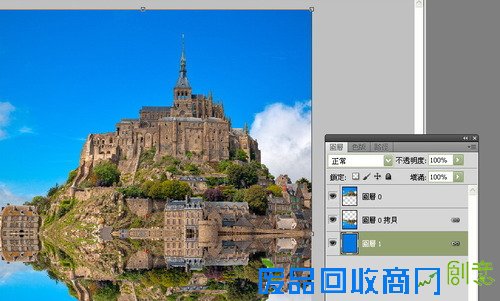 Photoshop为风景照片加入水波倒影