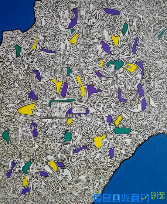 《孤独行走》 布面丙烯 100x120cm 2016年