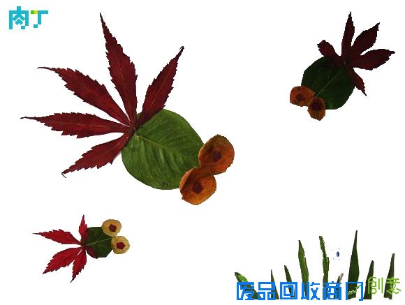 树叶粘贴画怎么做？蝴蝶教程及树叶贴画作品、树叶粘贴画图片大全◆肉丁儿童