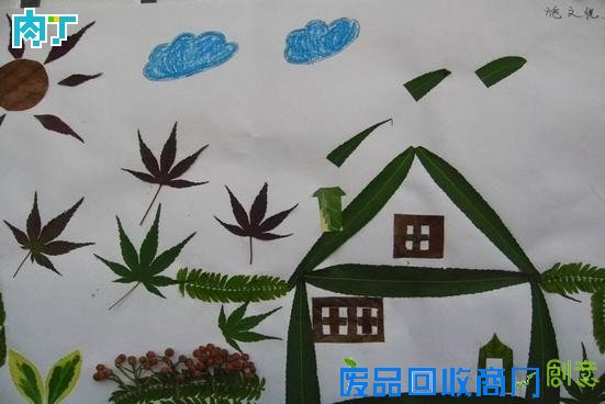 树叶粘贴画怎么做？蝴蝶教程及树叶贴画作品、树叶粘贴画图片大全◆肉丁儿童