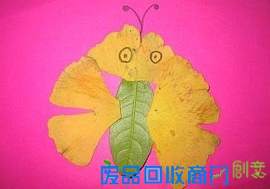 树叶粘贴画怎么做？蝴蝶教程及树叶贴画作品、树叶粘贴画图片大全◆肉丁儿童
