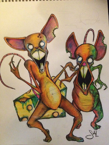 涂鸦后的小老鼠效果图