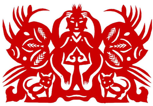 民间娃娃剪纸欣赏